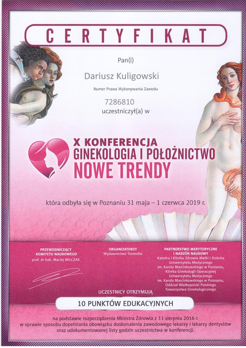 Ginekologia i położnictwo - Nowe trendy 2019