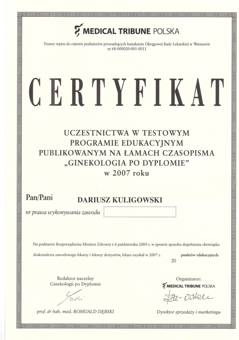Ginekologia Po Dyplomie 2008