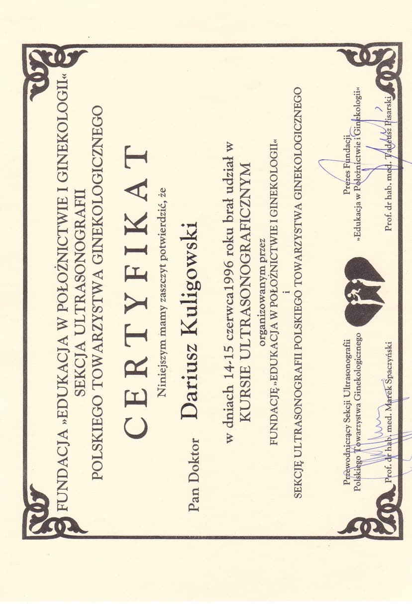 Kurs USG Poznań 1996