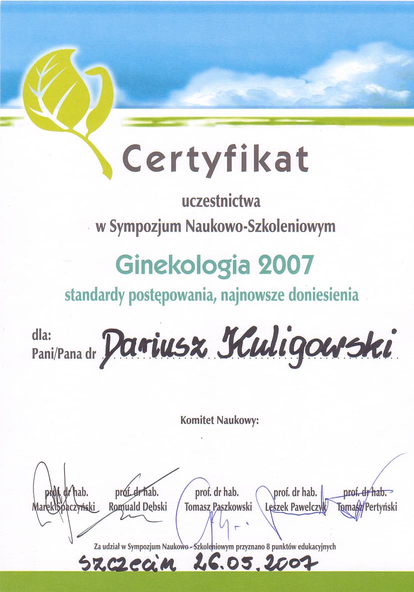 Standardy postępowania 2007