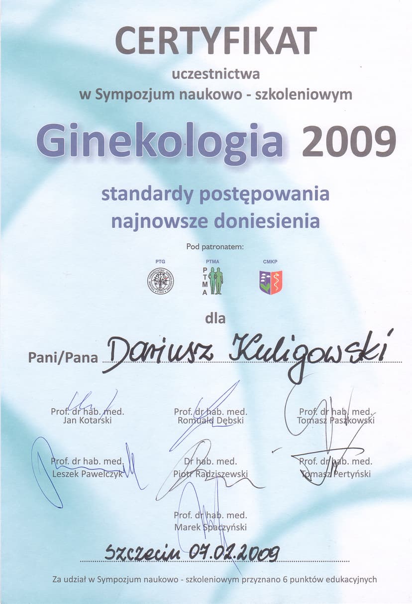 Standardy postępowania 2009