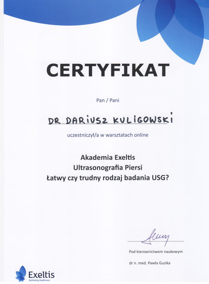 Ultrasonografia piersi 2020