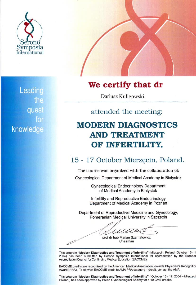 Niepłodność - Mierzęcin 2004